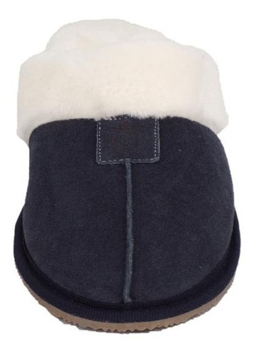 Pantufla Para Mujer Gamuza Genuina Stahl Mod.3373 Marino