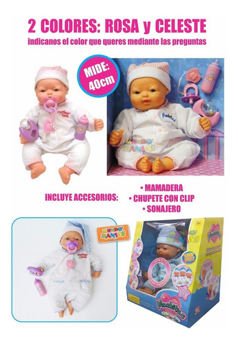 Muekitas Muñeca Bebe Original Lalelu Mundo Manias