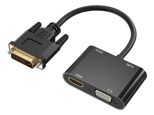 2 1 Vga Hdmi Adaptador Cable Convertidor Video Divisor Audio