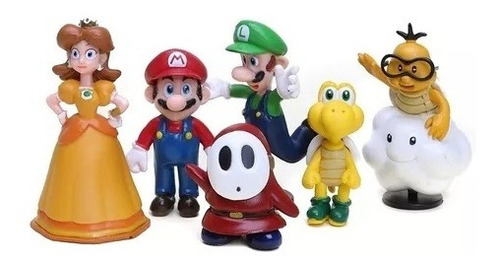 Super Mario Colección De 6 Muñecos Juguete 