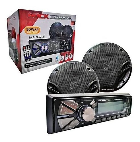 Auto Estereo Rock Series Rks-pk375bt 1din Usb Bt Bocinas 6.5
