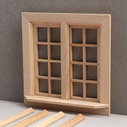 Casa De Muñecas, Ventana En Miniatura, Decoración De