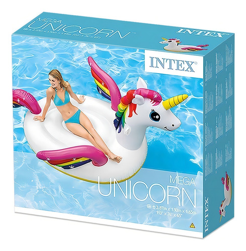 Colchoneta Intex Inflable Mega Unicornio 57281