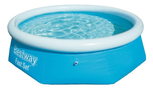 Imagen 1 de 2 de Pileta inflable redonda Bestway Fast Set 57319 de 396cm x 84cm 7340L azul