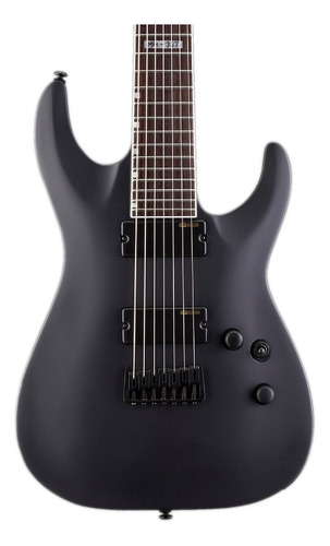 Guitarra Electrica Esp De 7 Cuerdas Mango Maple Mh337-blks Color Gris Oscuro