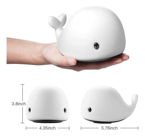 Luz De Ballena Para Niños, Lámpara Led Para Cuarto De