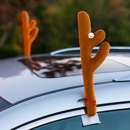 Imagen 3 de 4 de Cachitos Nariz Reno Navidad Disfraz Carro Cuernos Cachos