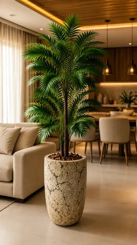 2 Coqueiro 130 Cm ​Planta Artificial Enfeite Decoração Sala Verde-escuro