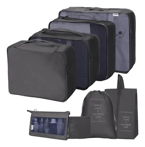 Set Organizador Equipaje Maleta Bolsa Viaje Organizadore 8pz