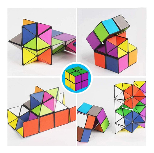 Magic Star Cube, Shonco 2 En 1 Combo Infinity Cube Juguete T
