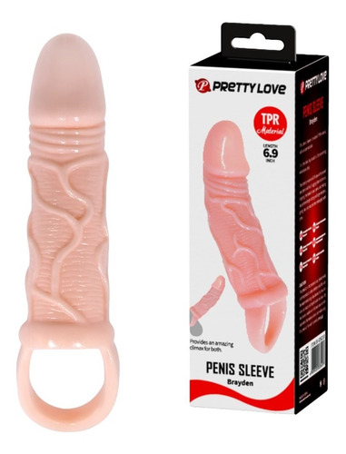 Funda Para Pene Realística Engrosa Agranda 13.5cm Prettylove