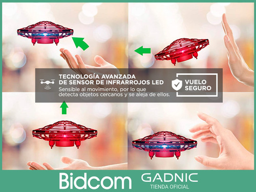 Drone Mini Ufo Gadnic Interactivo Inducción Control Luz Led