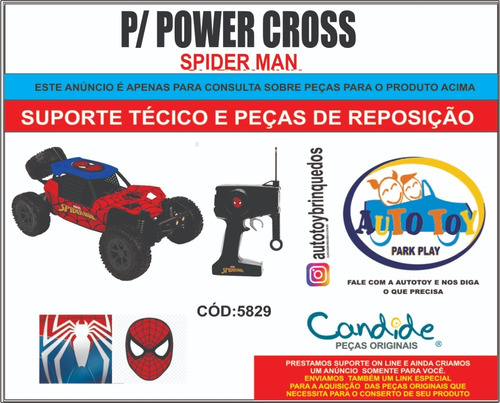 Power Cross 5829 -  Spiderman - Peças De Reposição