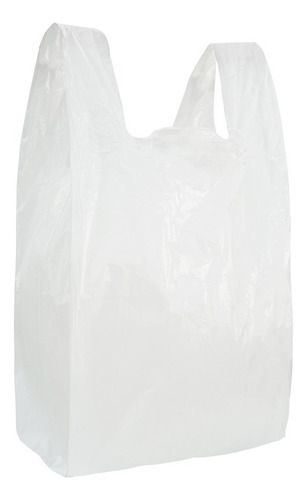 Bolsas Tipo Camiseta Color Blanco Cadebag, 200 Unidades