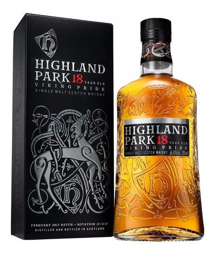 Whisky Single Malt Highland Park 18 Años Origen Escocia.