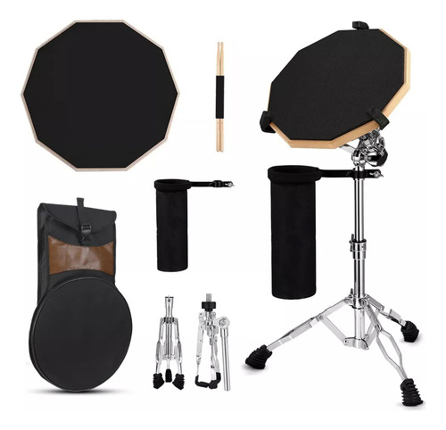 Practicador De Bateria De Percusiones De Batería Con Soporte