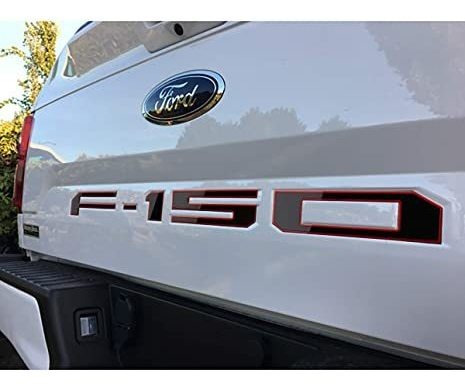 Emblema 3d Portón Portalón New Ford F-150 2021-22 Negro/rojo