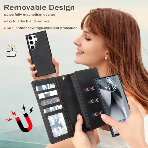 Funda Tipo Cartera Twohead Para Samsung Galaxy S24 Ultra Neg Sueño Negro Nombre Del Diseño