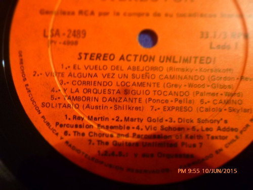 Vinilo Lp De Stereo Para El Sterovox (u1084