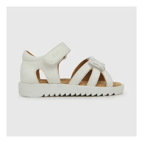 Sandalia De Niña Dos Velcros Blanco (21 A 27)