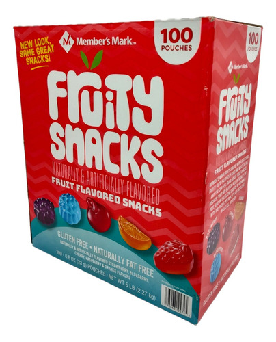 Gomitas Fruity Snacks 100 Pz 2.2kg Members Mark Importado