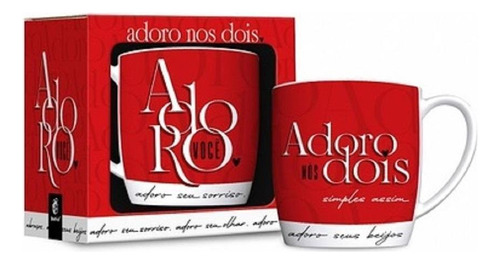 Caneca Porcelana Urban 360ml - Adoro Nos Dois Ref: 11494