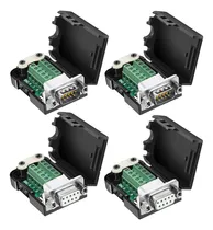 Comprar 4 Conector Conexion Db9 Placa Soldadura Rs232 D-sub Bloque +