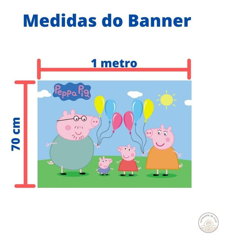 Kit Displays De Mesa + Painel De Festa Peppa Pig