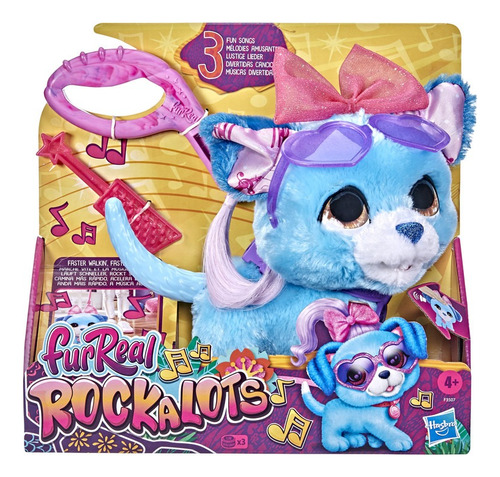 Mascota Electrónica Hasbro Furreal Rockalots Musical Azul Azul