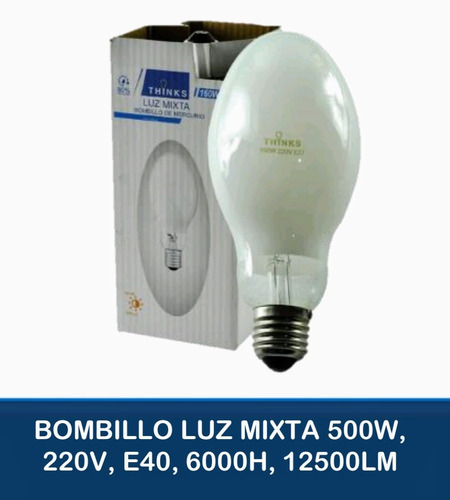 Bombillo Luz Mixta 500w Galpón Estacionamiento Somos Tienda 