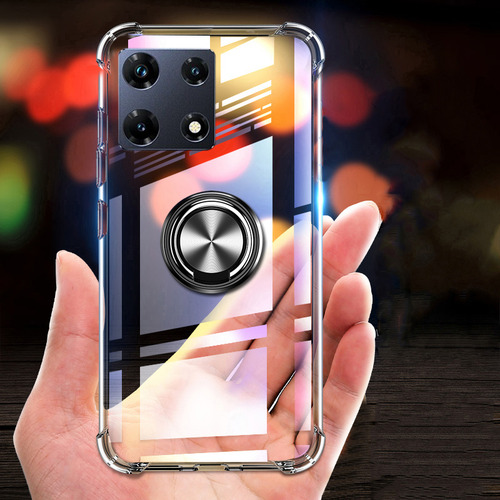 Funda Para Infinix Note 30i Transparente Adsorbente Anillo