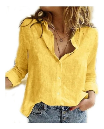 Nihay Blusas Mujer Tallas Grandes Camisa Larga Lino Algodón