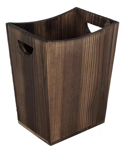 Papelera de madera, papelera, papelera de baño, papelera de almacenamiento,  cesta de madera, papelera de madera, cesta de basura de baño, papelera de  madera -  México