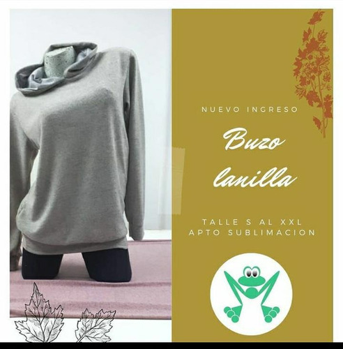 Buzo De Lanilla Con Capucha Sublimable