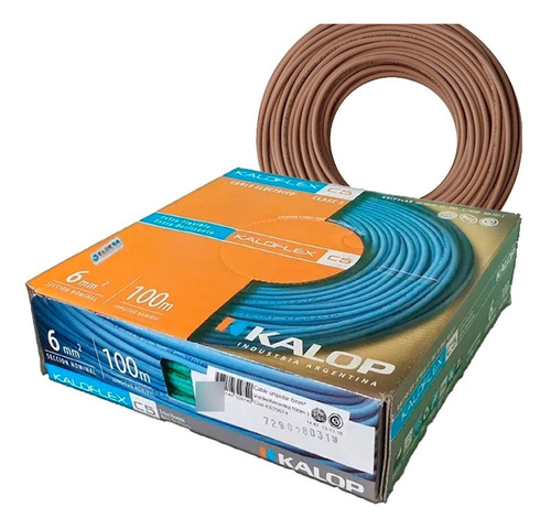 Cable Unipolar Kalop Normalizado Iram 6 Mm X100 Mts