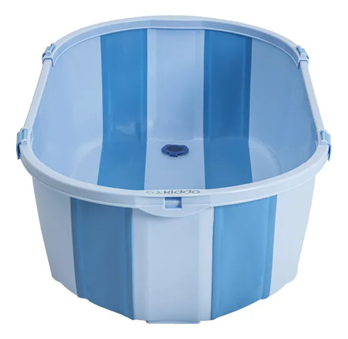 Banheira Dobrável Flap Plus Azul Com Suporte - Kiddo