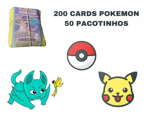 Kit Cartinhas Pokemon =60pctes Cards Bater Bafo Pokemon em