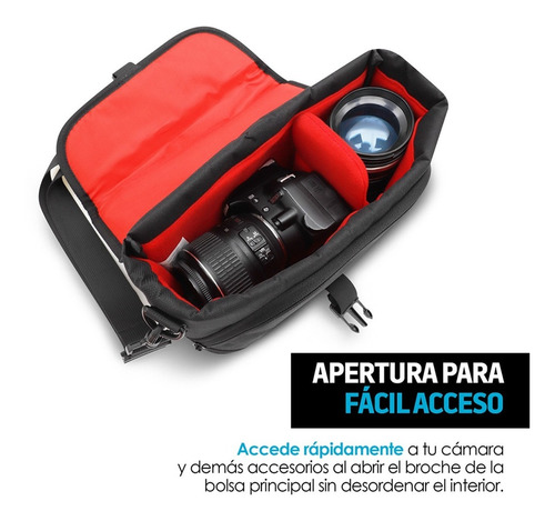 Imagen 5 de 9 de Mochila Para Camara Fotografica Maletin Impermeable Redlemon