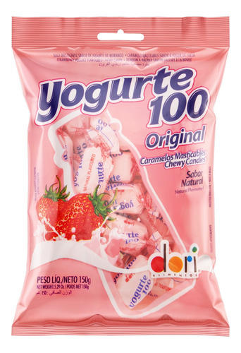 Bala Yogurte 100 Original iogurte de morango sem glúten 150 g 