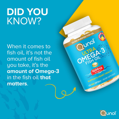 Qunol Omega 3 Mini Cápsulas Blandas De Aceite De Pescado, 1