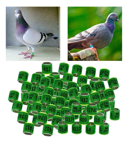 Nuevo 100x 2022 Aluminio Bird Racing Pigeon Pierna Anillos