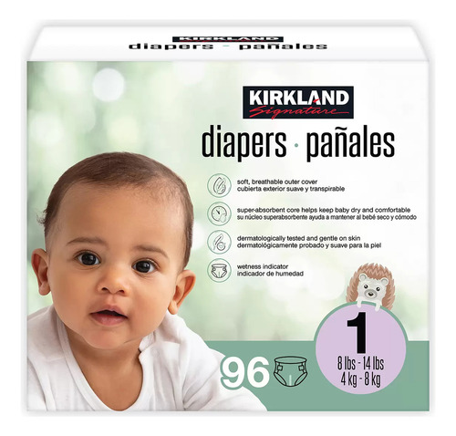 Caja De Pañal Kirkland Signature Etapa 1 Unisex 96 Piezas Género Sin género