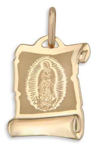 Medalla De Virgen Italiana De Oro De 10k