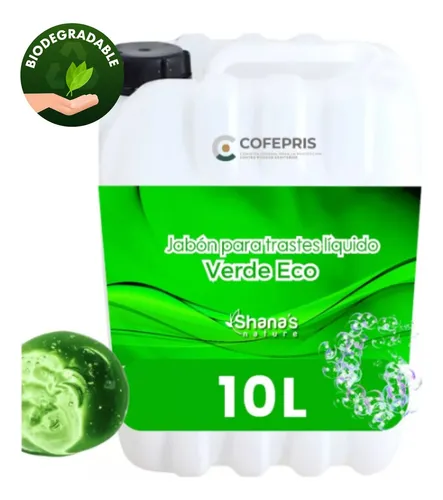 comprar Jabón Para Trastes Líquido Trastes Verde Eco 10 L Shana´s