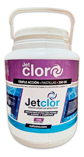 Imagen 2 de 6 de Pastillas De Cloro Multiaccion Jetclor 200 Grs Por 5 Kilos