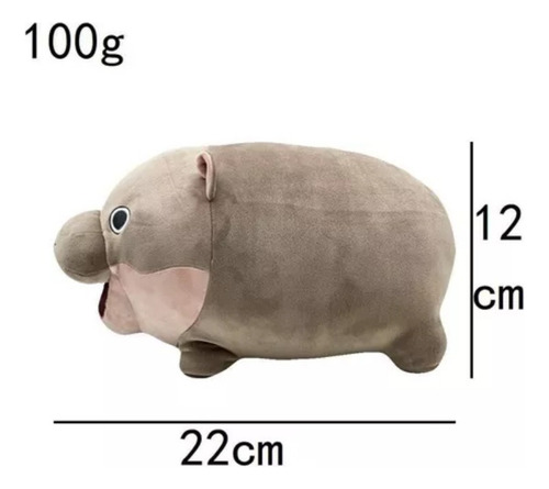 Ff Brinquedo De Pelúcia Hipopótamo Moo Deng, 22 Cm,