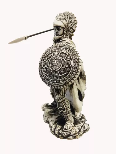 Guerrero Águila Con Escudo Azteca. Escultura Jart