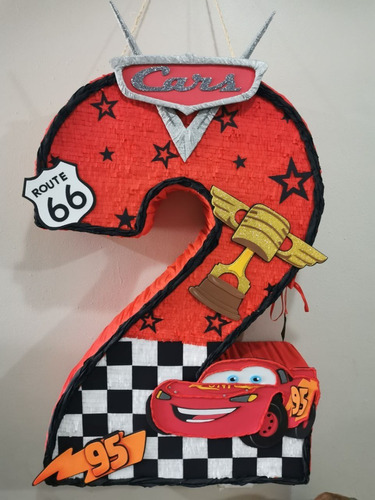 Piñatas Personalizadas, Número, Cars, Carro, Cumpleaños
