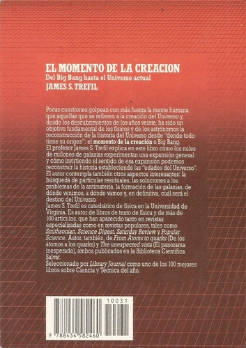 El Momento De La Creación James S. Trefil (Usado)
