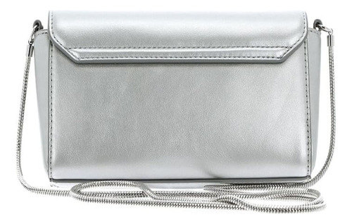 Bolsa Feminina Pequena Pu Prata Calvin Klein Cor Light grey